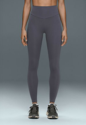 OYSHO, COMFORTLUX HIGH-WAISTED ANKLE-LENGTH LEGGINGS - Leggings - blue- grey