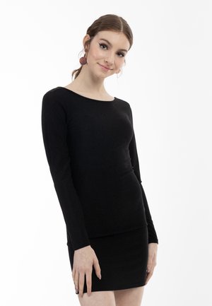 LANGARM - Strickkleid - schwarz