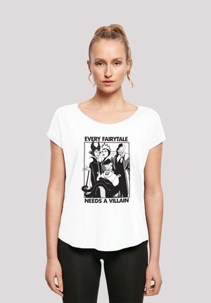DISNEY CLASSIC VILLAINS PREMIUM FILM MOVIE TV COMIC FAN MERCH  - T-Shirt print - white