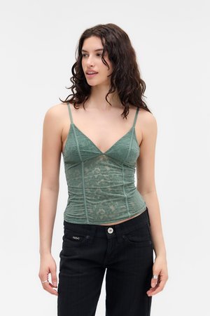 BDG Urban Outfitters JE TAIME CAMI - Tops - green