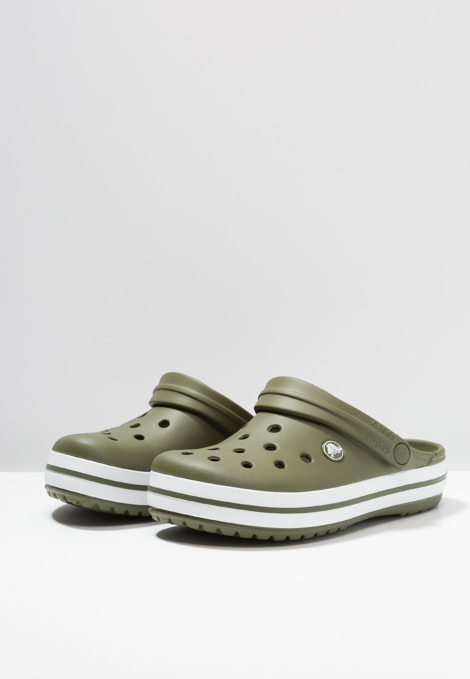 army green crocs