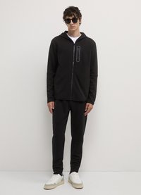 Calliope TECNICA CON CAPPUCCIO - Felpa con zip - nero