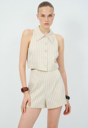 Top - striped beige