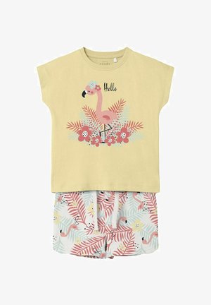 NMFVIGEA CAPSL TOP SET - T-shirt imprimé - double cream
