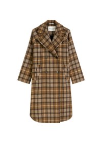CHECKED DOUBLE BREASTED RAGLAN SLEEVES ROUNDED HEM - Klassikaline mantel - big check