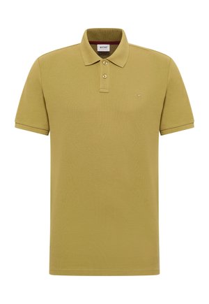 Mustársárga rövid ujjú galléros póló két gombbal és kis hímzett ló logóval a bal mellrészen.