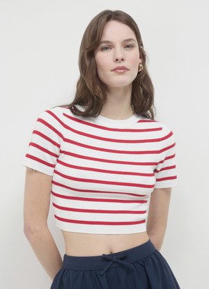 Calliope CROP - T-shirt imprimé - var rosso