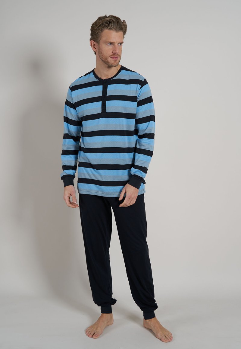 TOM TAILOR SET - Nachtwäsche Set - blau mittel ringel/blau - Zalando.de