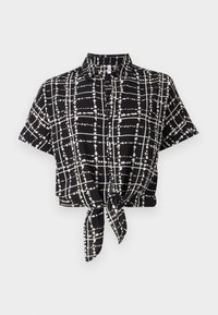 ONLNOVA KNOTTED SHIRT - Button-down blouse - black