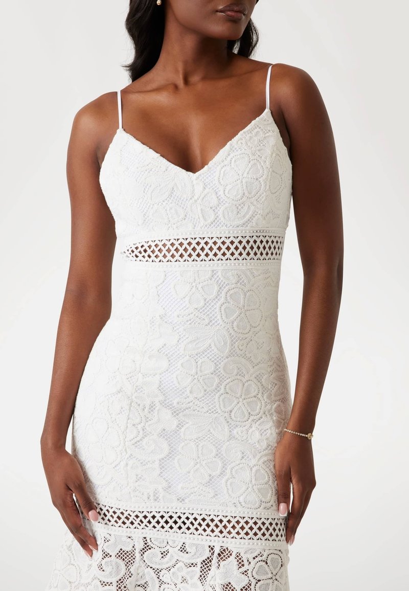 lace top v neck wedding dress Floral Wedding Dress - Sleeveless Wedding Dress main image 1