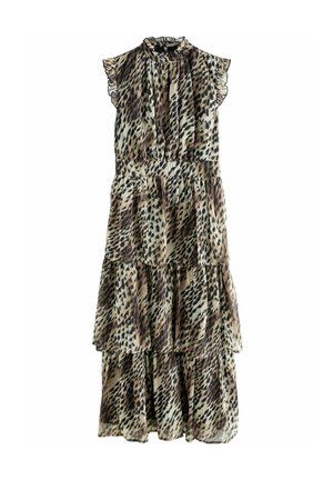 PRINTED HIGH NECK TIERED  - Maxi dress - animal leopard print