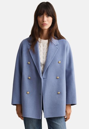 HANDSTITCHED - Kurzmantel - greyish blue