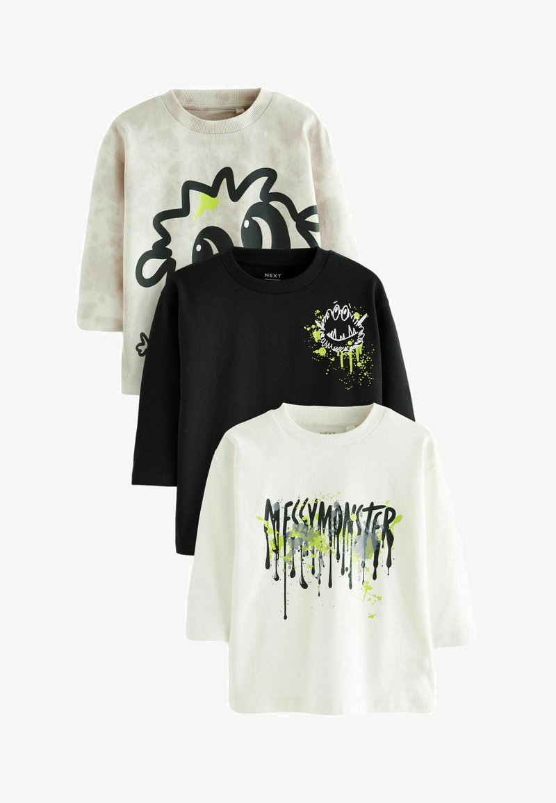 Next LONG SLEEVE 3 PACK- REGULAR FIT - Pikkade varrukatega topp - monochrome monsters