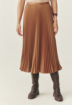A-linjekjol - camel brown