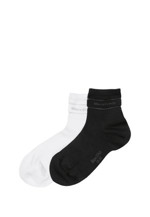 QUARTER-IM 2ER PACK - Socken - black white