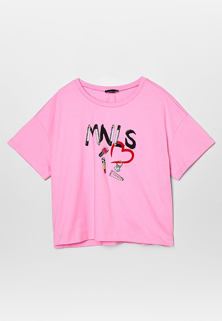 Monnalisa T-shirt print donkerroze