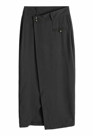 ASYMMETRIC WAIST COLUMN  REGULAR FIT - Falda cruzada - black