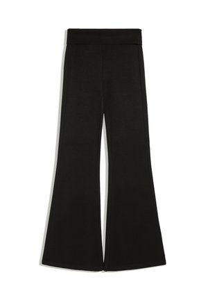 Bershka, FLARED - TROUSERS - Pantalon classique - black