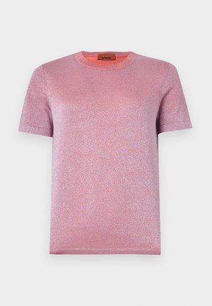 SHORT SLEEVE CREW NECK - Navadna majica - lilac/pink