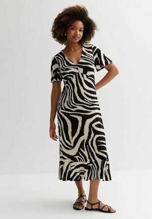 ANIMAL PRINT MIDI - Jerseyjurk - black pattern