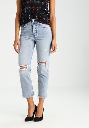 Jeans Straight Leg - destroyed denim