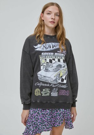 Sweatshirt - mottled dark grey