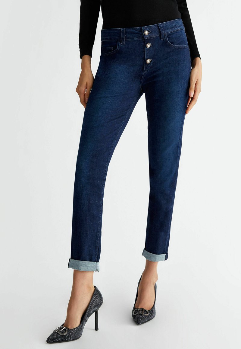 LIU JO WITH TURN-UPS - Jeans slim fit - dark blue