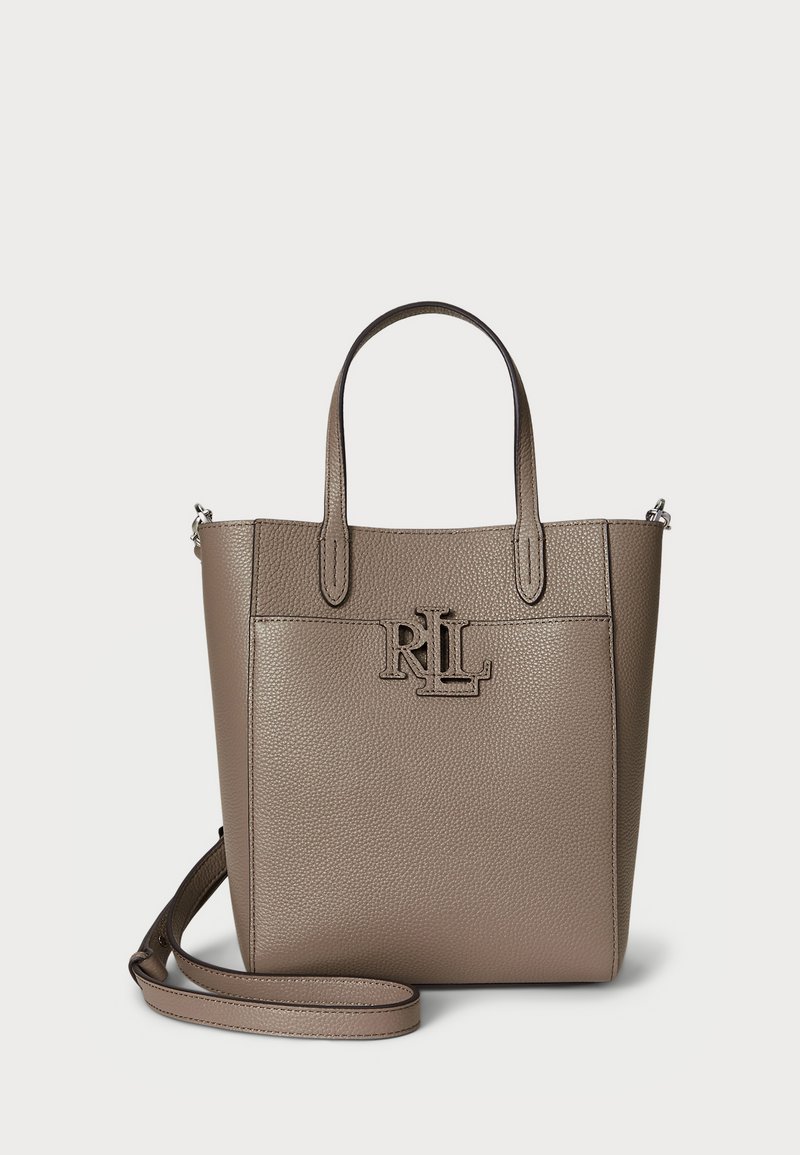 Lauren Ralph Lauren PEBBLED LEATHER SMALL CAMERYN TOTE BAG - Kézitáska - taupe brown