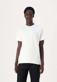 Tommy Jeans - SLIM LINEAR CHEST TEE  - Paprasti marškinėliai - ecru Miniatiūros vaizdas 1