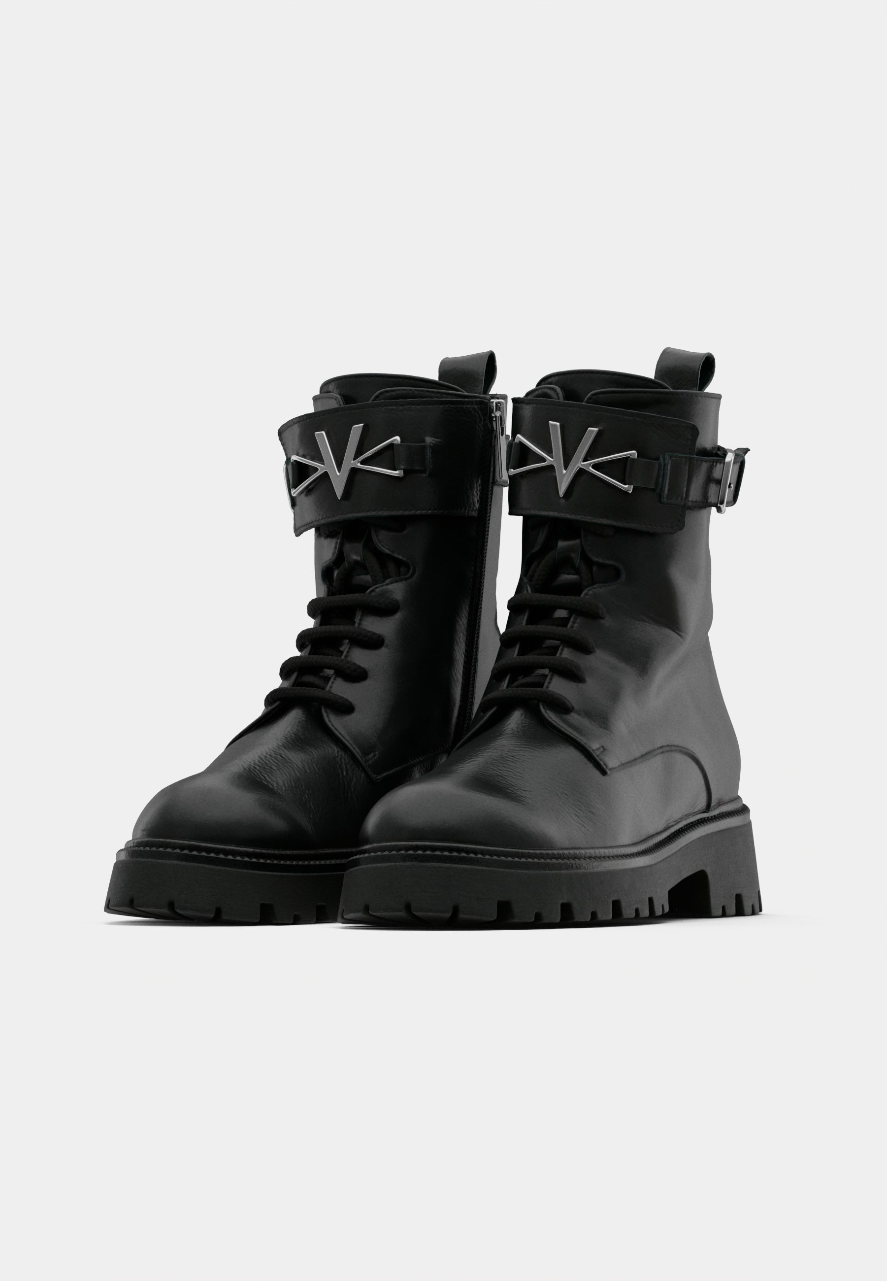 Valentino - Botki sznurowane/czarny - Zalando.pl