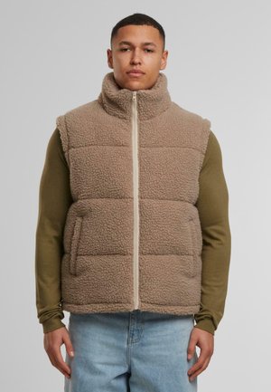 PUFFER - Waistcoat - darktaupe