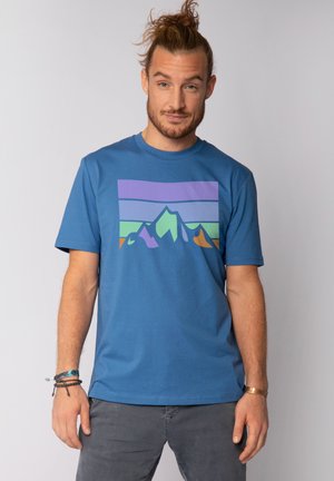 RETRO LANDSCAPE - T-shirt print - bright blue