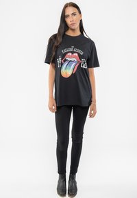 Paradiso Clothing THE ROLLING STONES SIXTY RAINBOW TONGUE 1962 PUFF  - Print T-shirt - black