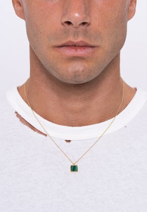 Common Lines, MALACHITE PENDANT - Halskette - gold-coloured