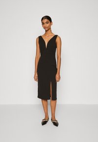 WAL G PETITE V NECK MIDI - Haljina od žerseja - black