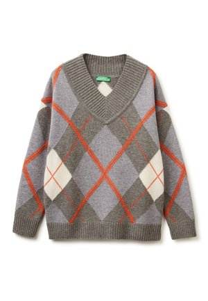 DIAMOND INLAY - Pullover - grey