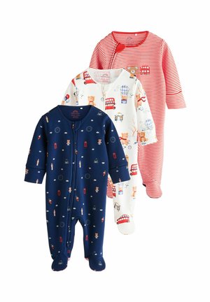 BEAR 3 PACK - Strampler - red blue