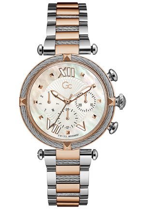 GC CABLECHIC - Chronograaf - silver-coloured/rose gold-coloured