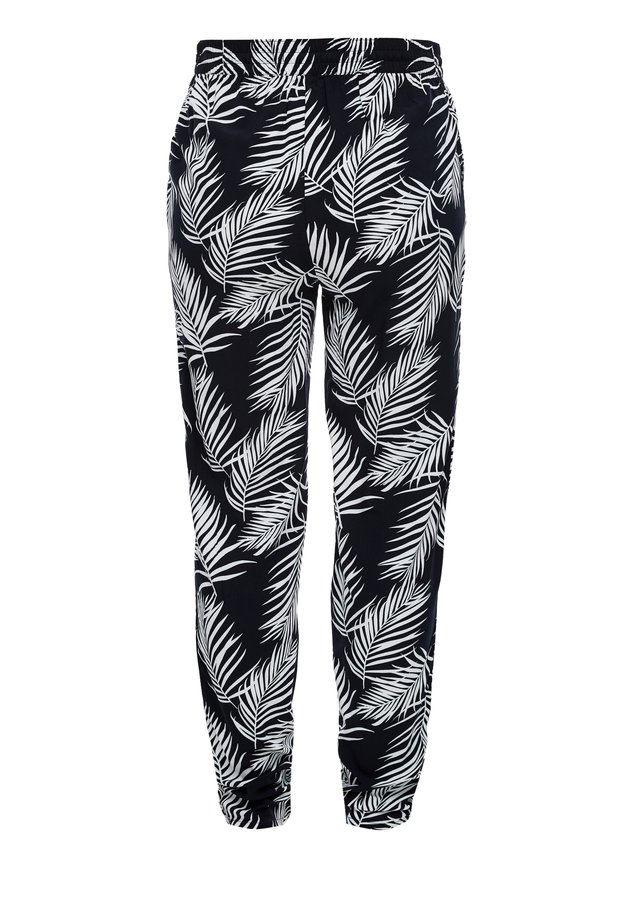 LEICHTE STOFFHOSE - Leggings - Hosen - navy aop leafs