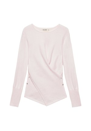 PULL&BEAR, WRAP-FRONT WITH BUTTONS - JUMPER - Pullover - pink