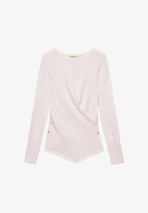 PULL&BEAR, WRAP-FRONT WITH BUTTONS - JUMPER - Pullover - pink