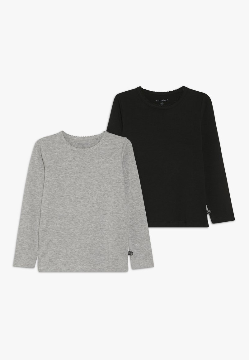 Minymo MIBASIC 2 PACK - Långärmad tröja - anthacite black