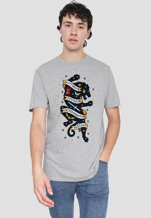 Harry Potter, HARRY POTTER GRYFFINDOR SCROLLS - T-Shirt print - mottled light grey