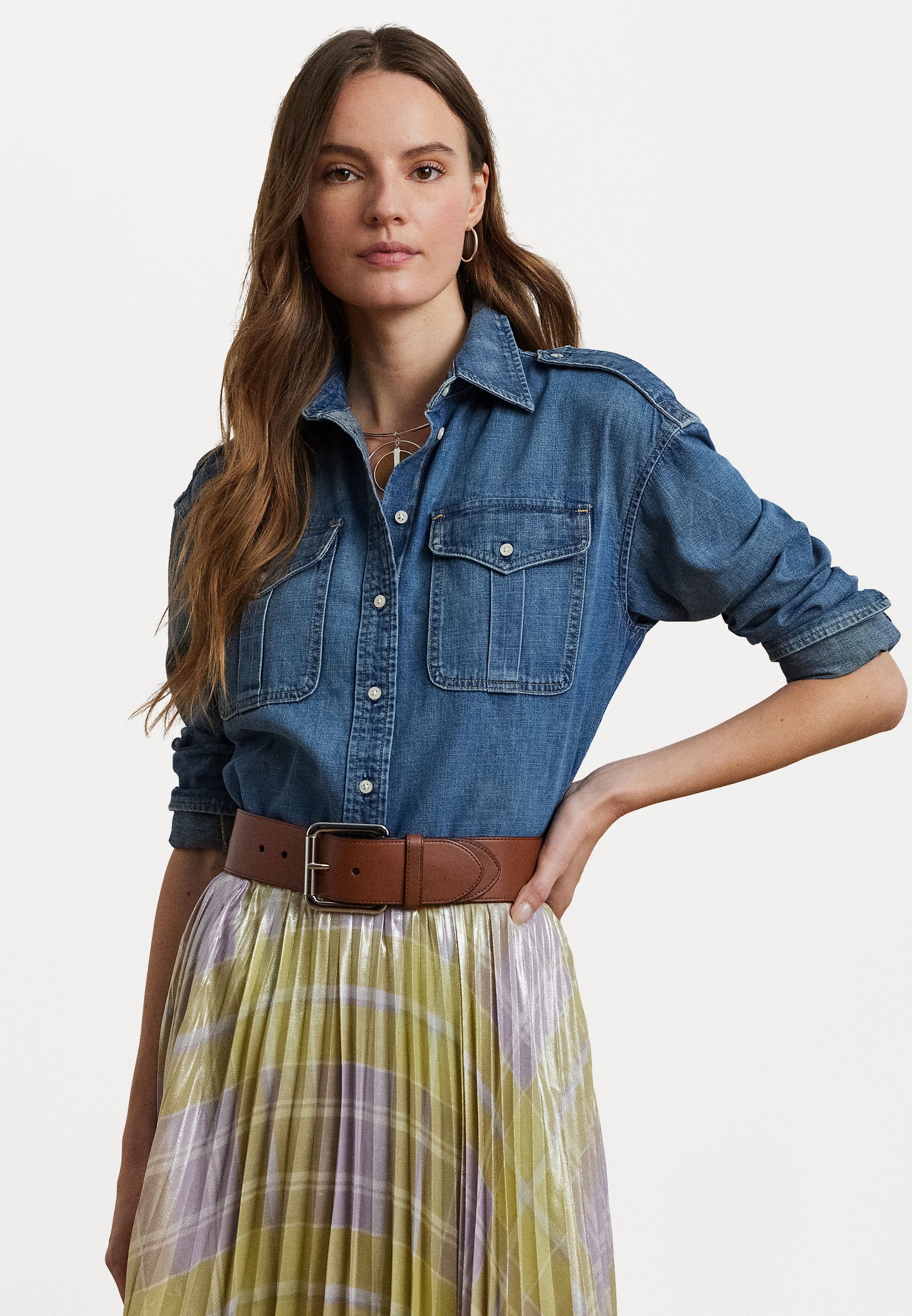 Lauren Ralph Lauren RODIEL RELAXED FIT DENIM SHIRT