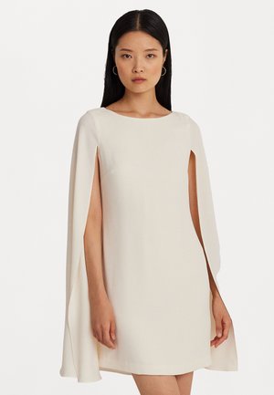 CAPE GEORGETTE COCKTAIL DRESS - Cocktail dress / Party dress - mascarpone cream