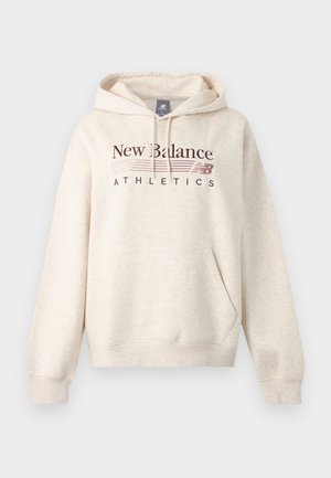 New Balance, TRACKSIDE HOODIE - Hættetrøje - beige