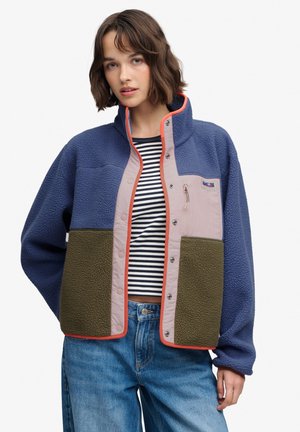 Superdry & Co, COLOUR BLOCK - Fleecejakke - moonlight blue