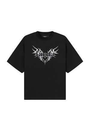 FAVELA, TRIBAL SKULL - Print T-shirt - black washed