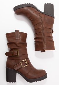 Anna Field Botines con plataforma - brown