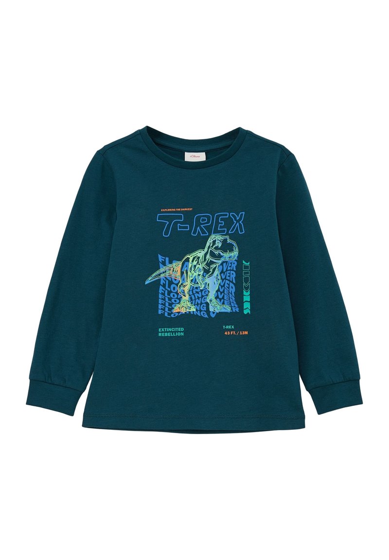 s.Oliver GUMMIERTEM  - Longsleeve - petrol